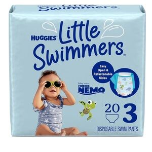 Huggies Little Swimmers Disposable Swim Diapers, Size 3 (16-26 lbs), 20 Ct